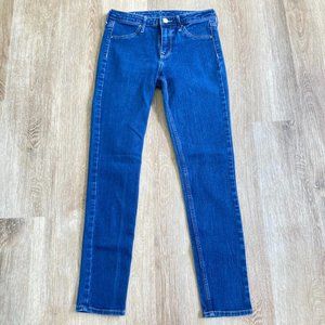 H&M navy stretchy skinny blue jeans size 27